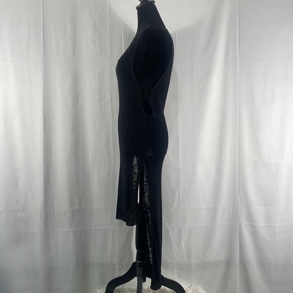 Express Black high low sheer, peek a boo side top, dress,cover, V neck,XS - Picture 11 of 12